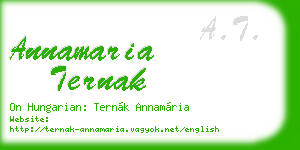 annamaria ternak business card