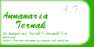 annamaria ternak business card